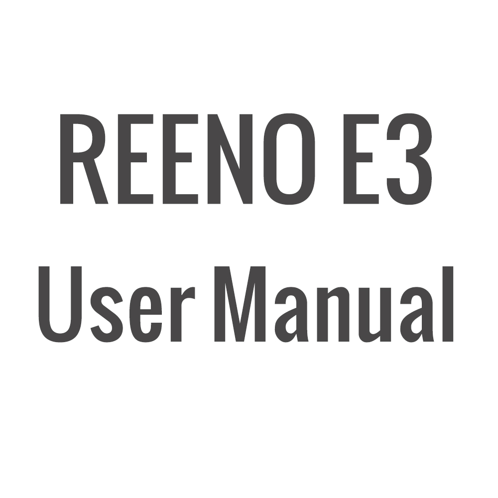 Reeno E3 Pod User Manual 